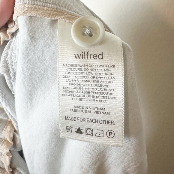 Wilfred Aritzia Sparks Pant Trouser Linen Blend Grey 10 - Picture 4 of 6